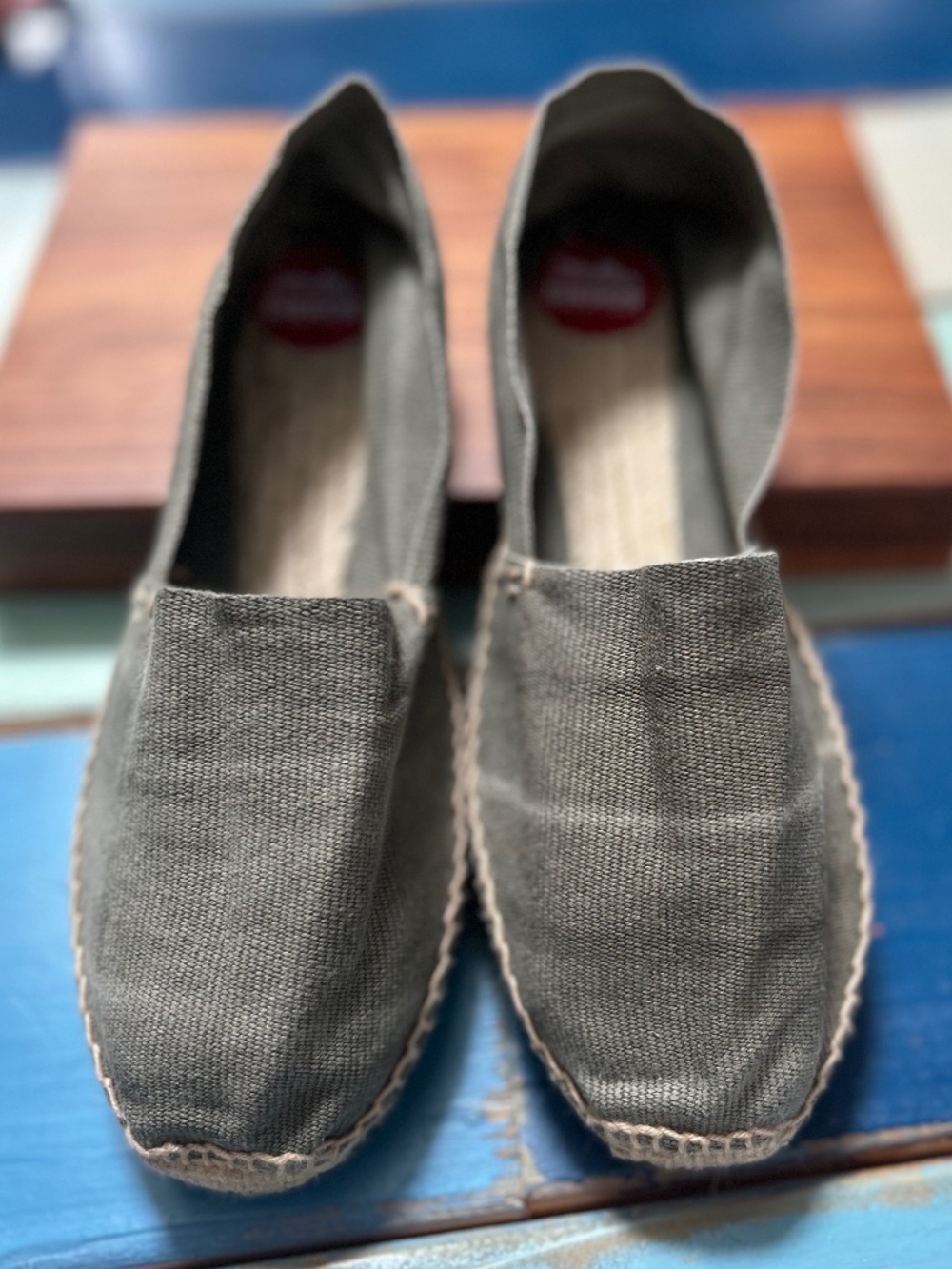 Diegos Handmade in Spain Gray Canvas Espadrille Flats EU 39/8.5 NWOT